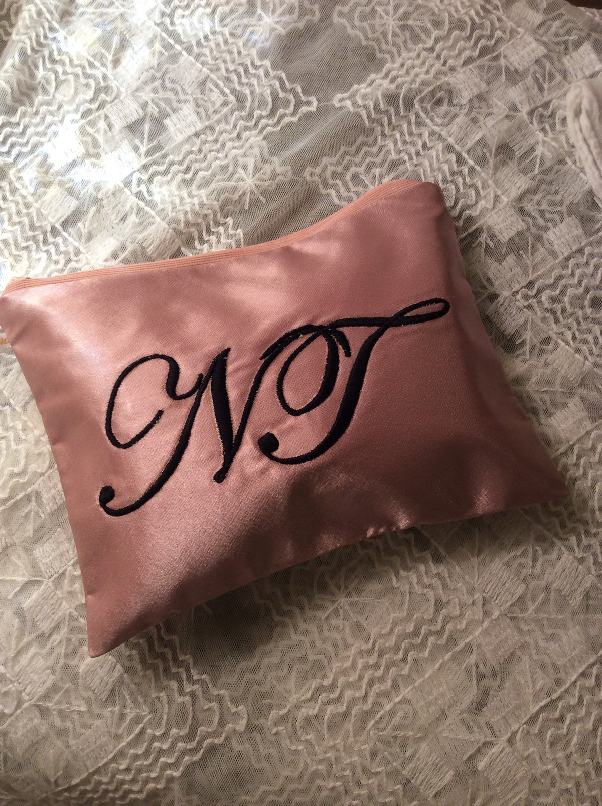 Rose Satin Utility Pouch