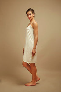 Lemon Dusk Spaghetti - strap Dobby Nightdress - De - Nap.in - Nightwear