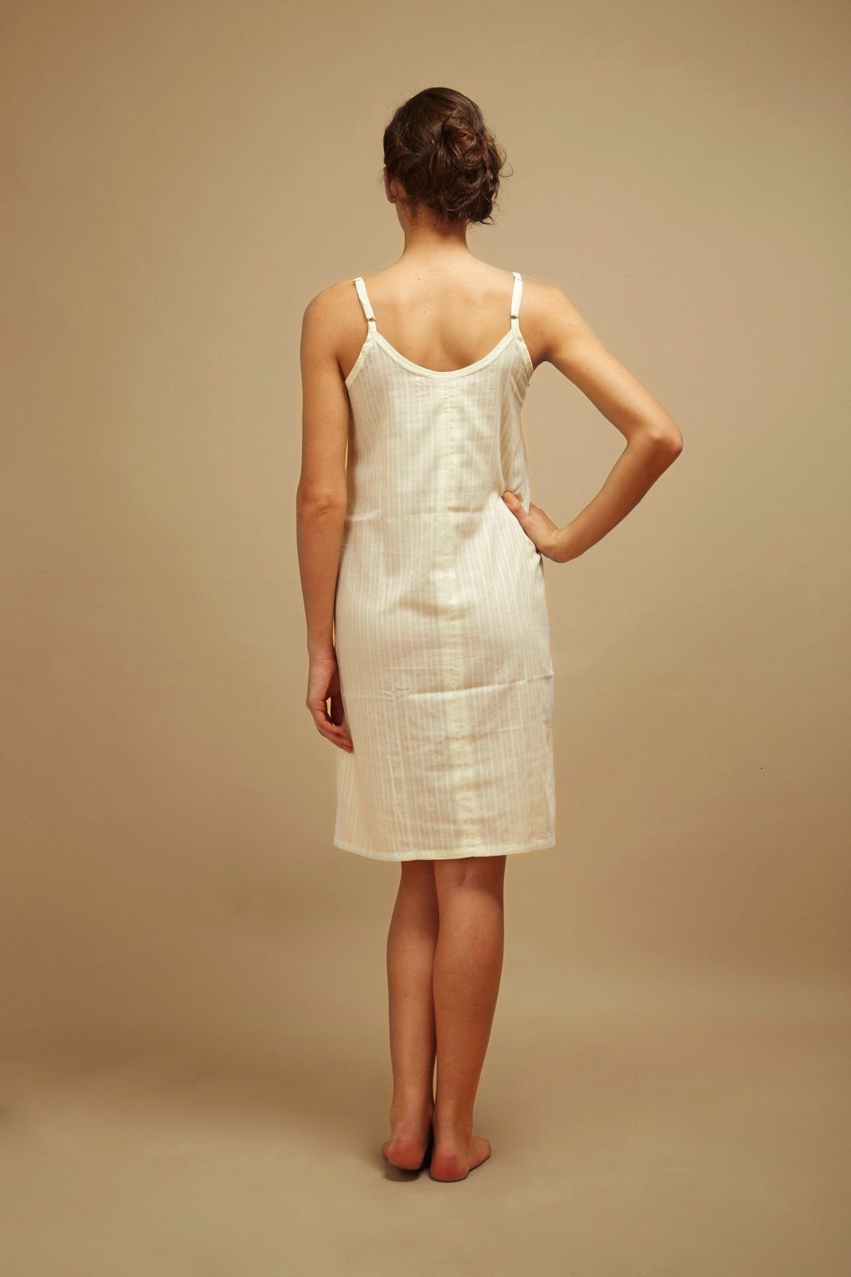 Lemon Dusk Spaghetti - strap Dobby Nightdress - De - Nap.in - Nightwear