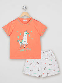 Llamaste Coral Shorts Set - De - Nap.in - Nightwear