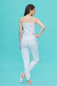 Love Affair With Stripes Blue Pyjama Set - De - Nap.in - Nightwear