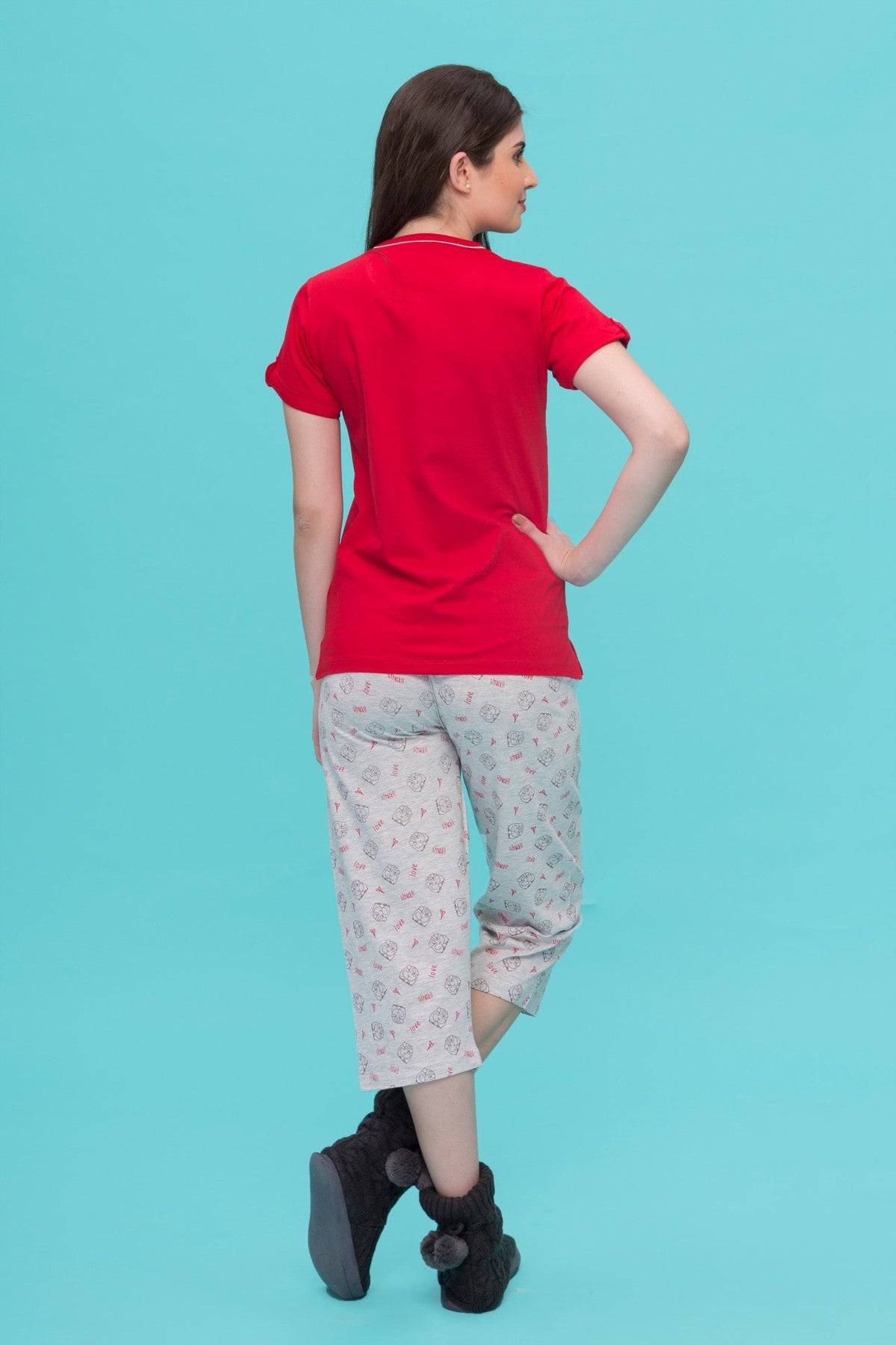 Love Struck Bear Capri Set - De - Nap.in - Nightwear