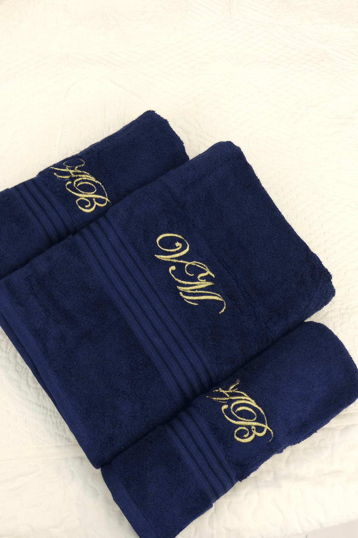 Luxurious Navy Towel Set - De - Nap.in - Nightwear