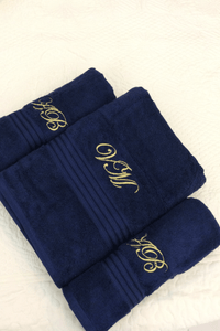 Luxurious Navy Towel Set - De - Nap.in - Nightwear