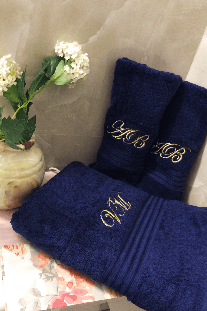 Luxurious Navy Towel Set - De - Nap.in - Nightwear