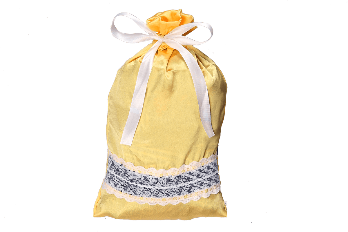 Luxury Satin with Lace Lingerie Bag (Sunflower Yellow ) - De - Nap.in - Nightwear