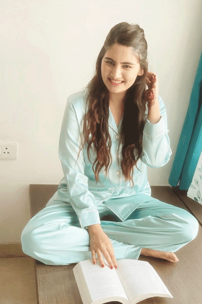 Melt Away Mint Satin PJ Set - De - Nap.in - Nightwear