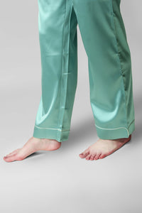 Melt Away Mint Satin PJ Set - De - Nap.in - Nightwear