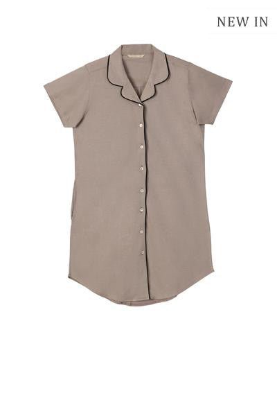 Mink Twilight Blush Buttoned - Down Nighty - De - Nap.in - Nightwear