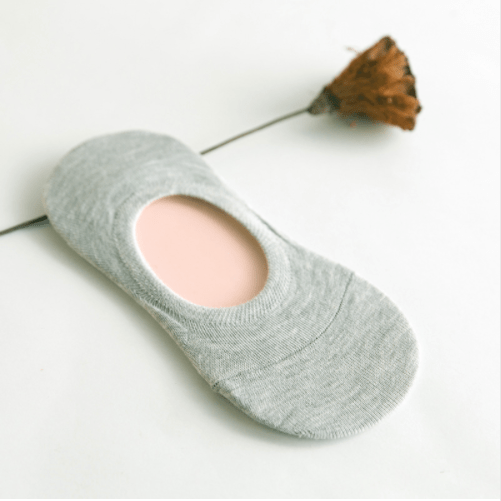 New Grey & Black set of 2 women's socks solid colour invisible socks - De - Nap.in - Nightwear