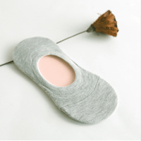 New Grey & Black set of 2 women's socks solid colour invisible socks - De - Nap.in - Nightwear