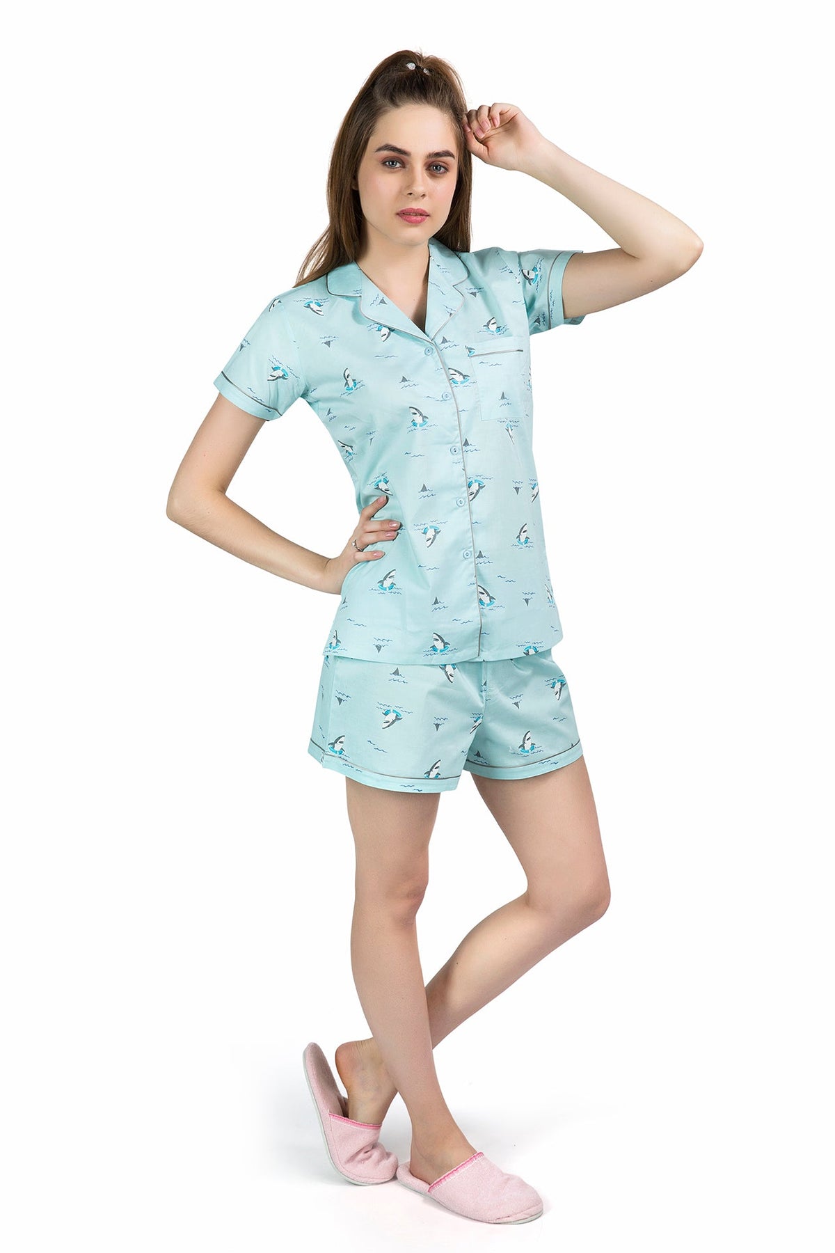 Ocean's Nite Shorts Set - De - Nap.in - Nightwear