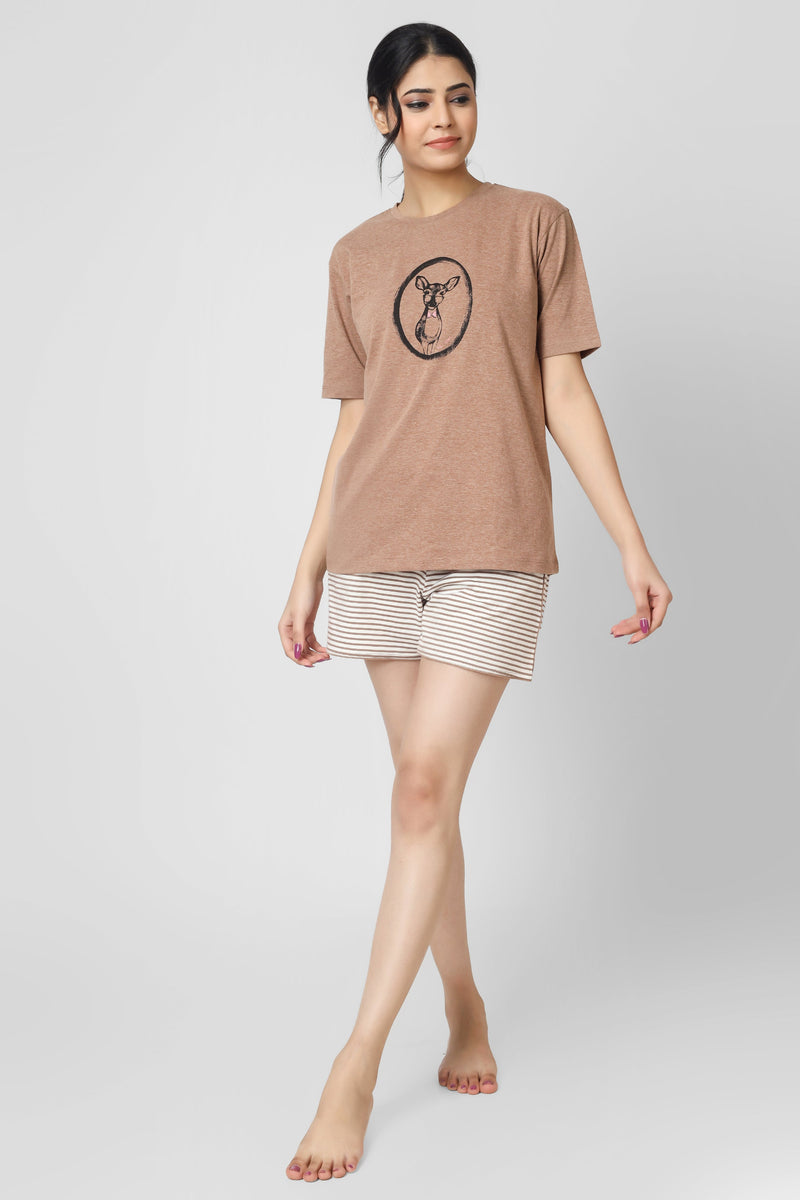 Oh Deer Shorts Set - De - Nap.in - Nightwear