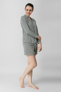 Oh So Stylish! Stripes Shorts Set - De - Nap.in - Nightwear