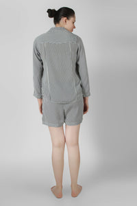 Oh So Stylish! Stripes Shorts Set - De - Nap.in - Nightwear