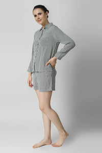 Oh So Stylish! Stripes Shorts Set - De - Nap.in - Nightwear