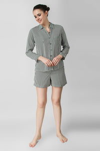 Oh So Stylish! Stripes Shorts Set - De - Nap.in - Nightwear