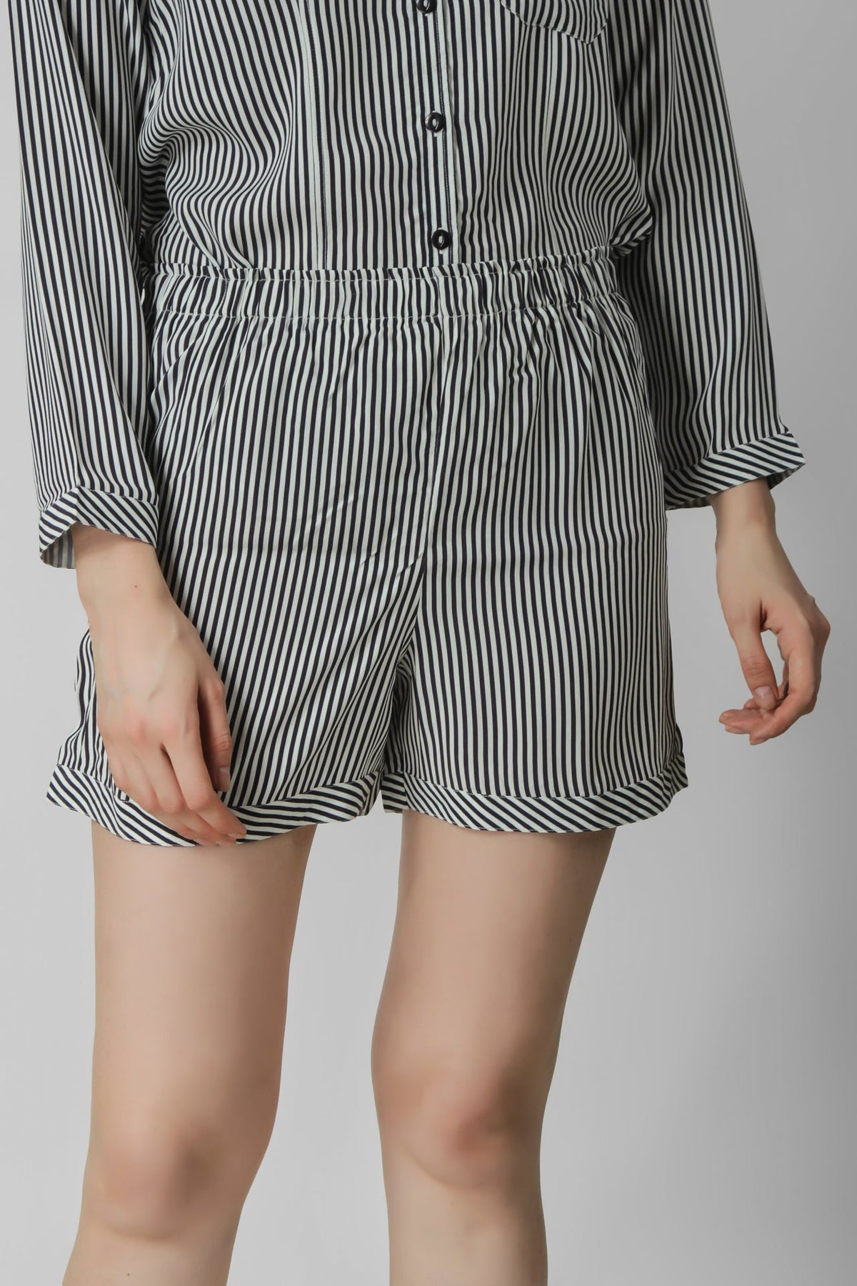 Oh So Stylish! Stripes Shorts Set - De - Nap.in - Nightwear