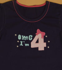 “OMG I'm 4” Birthday Tee - De - Nap.in - Nightwear