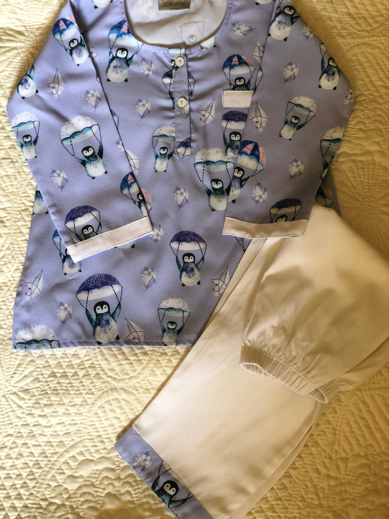 Penguins Kurta Pyjama - De - Nap.in - Nightwear