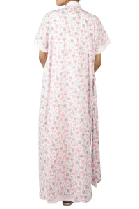 Pink Floral Wrap Round Set - De - Nap.in - Nightwear