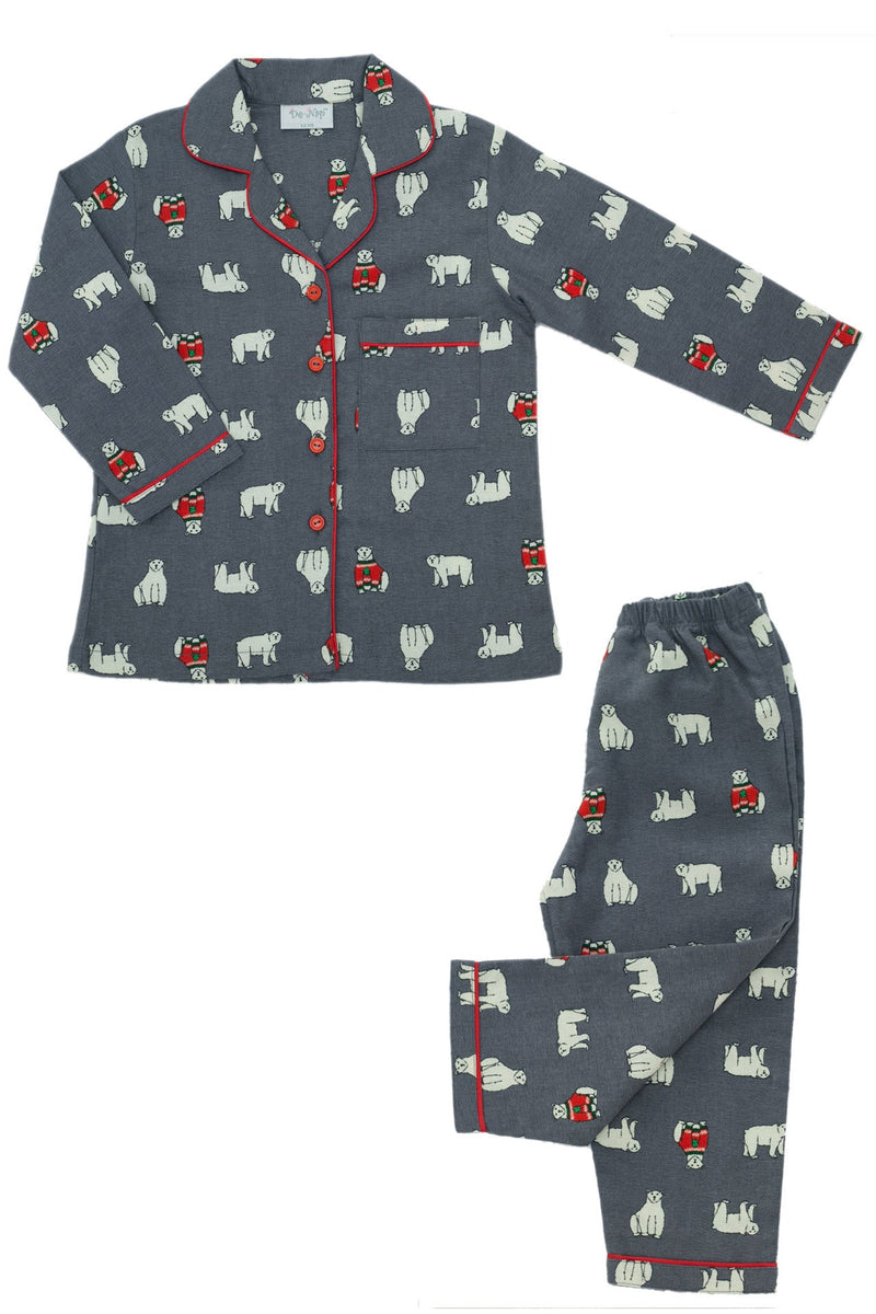 Polar Bear Flannel Pyjama Set - De - Nap.in - Nightwear
