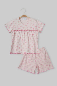 Primrose Pink Shorts Set - De - Nap.in - Nightwear