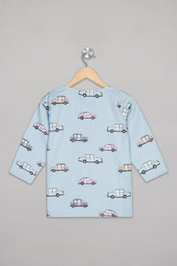 Racing Cars Kurta Pyjama Set - De - Nap.in - Nightwear