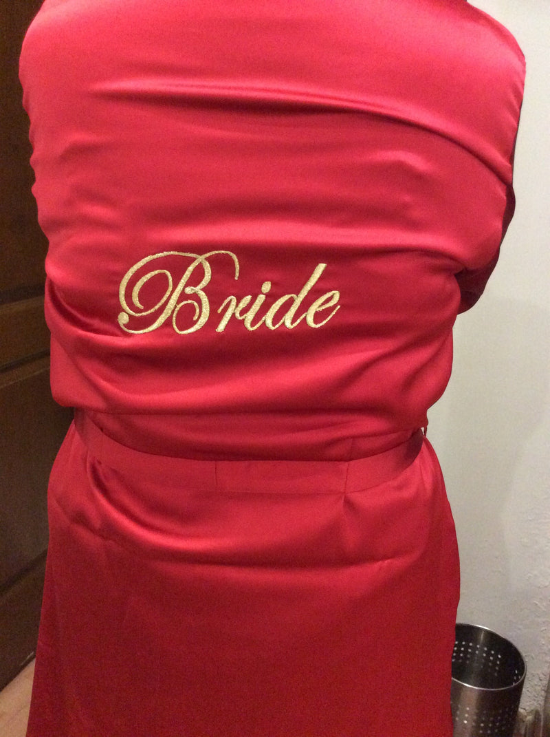 Red Satin Robe - De - Nap.in - Nightwear