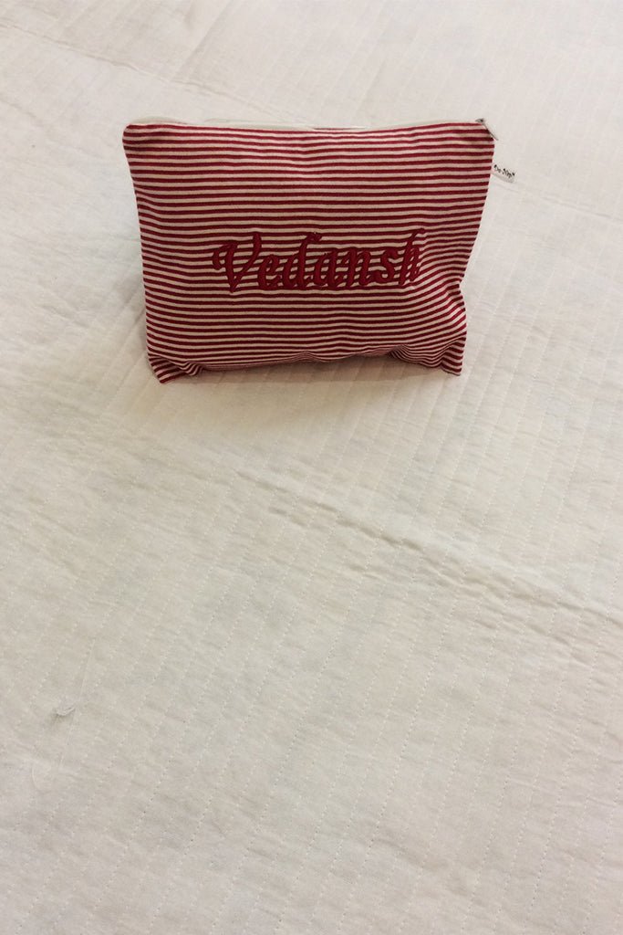 Red Stripes Utility Pouch - De - Nap.in - Nightwear
