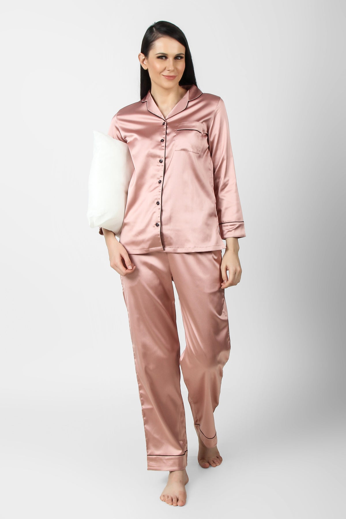 Rosado Satin PJ Set - De - Nap.in - Nightwear