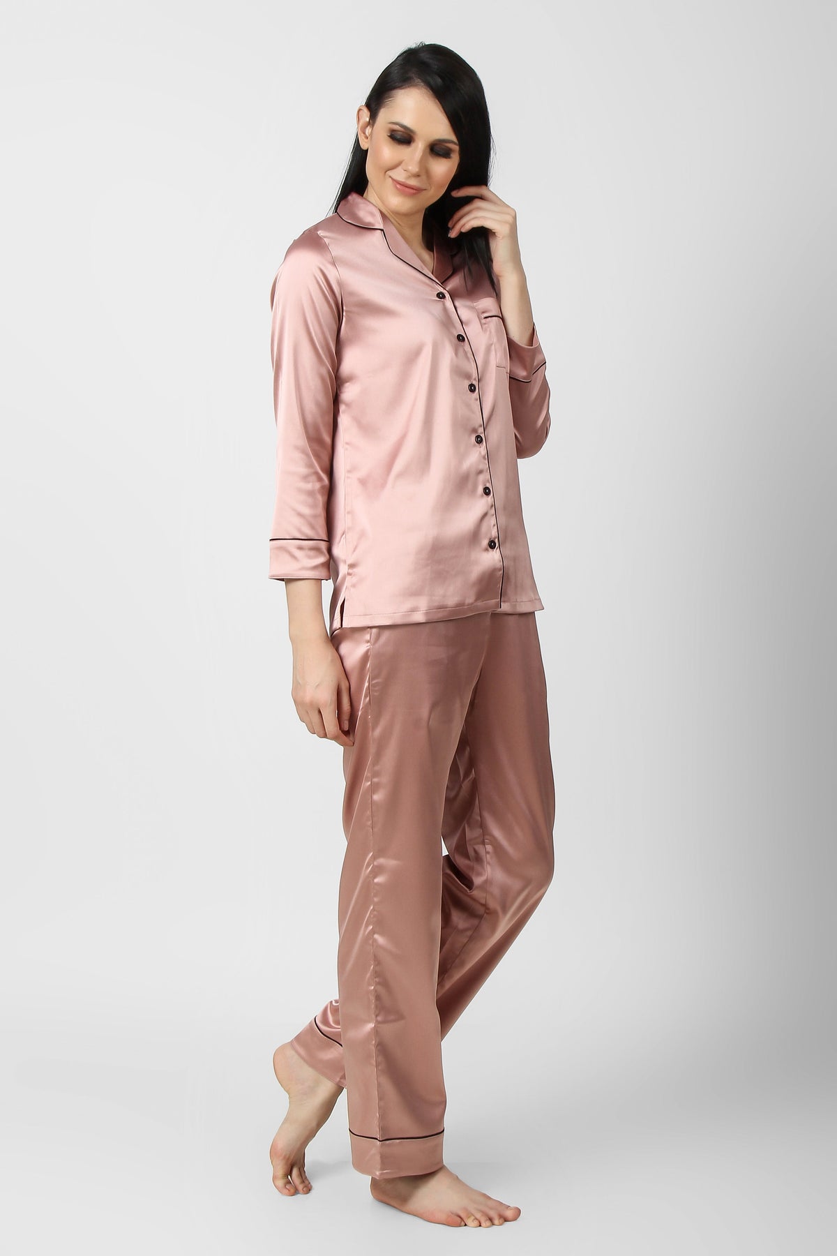 Rosado Satin PJ Set - De - Nap.in - Nightwear