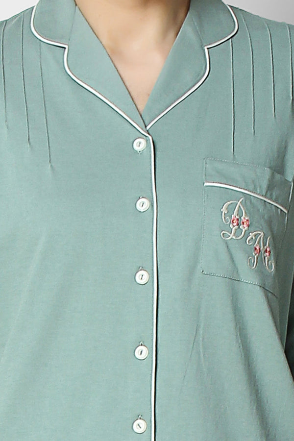 Sage Classic Pj St - De - Nap.in - Nightwear