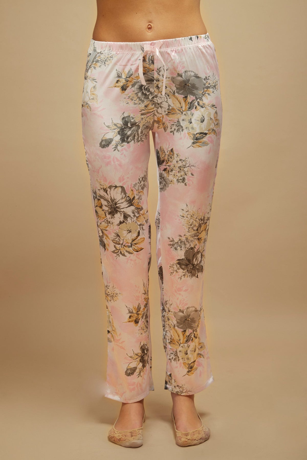 Satin Floral Pyjama Set - De - Nap.in - Nightwear