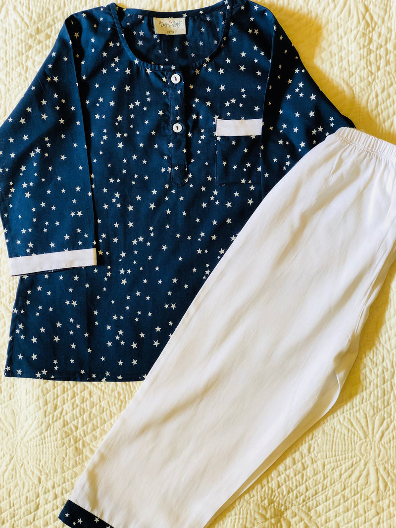 Stars Pyjama Kurta Pyjama - De - Nap.in - Nightwear