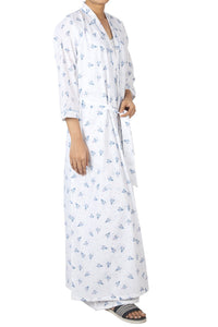 Summer Floral Wrap Round Nighty Set - De - Nap.in - Nightwear