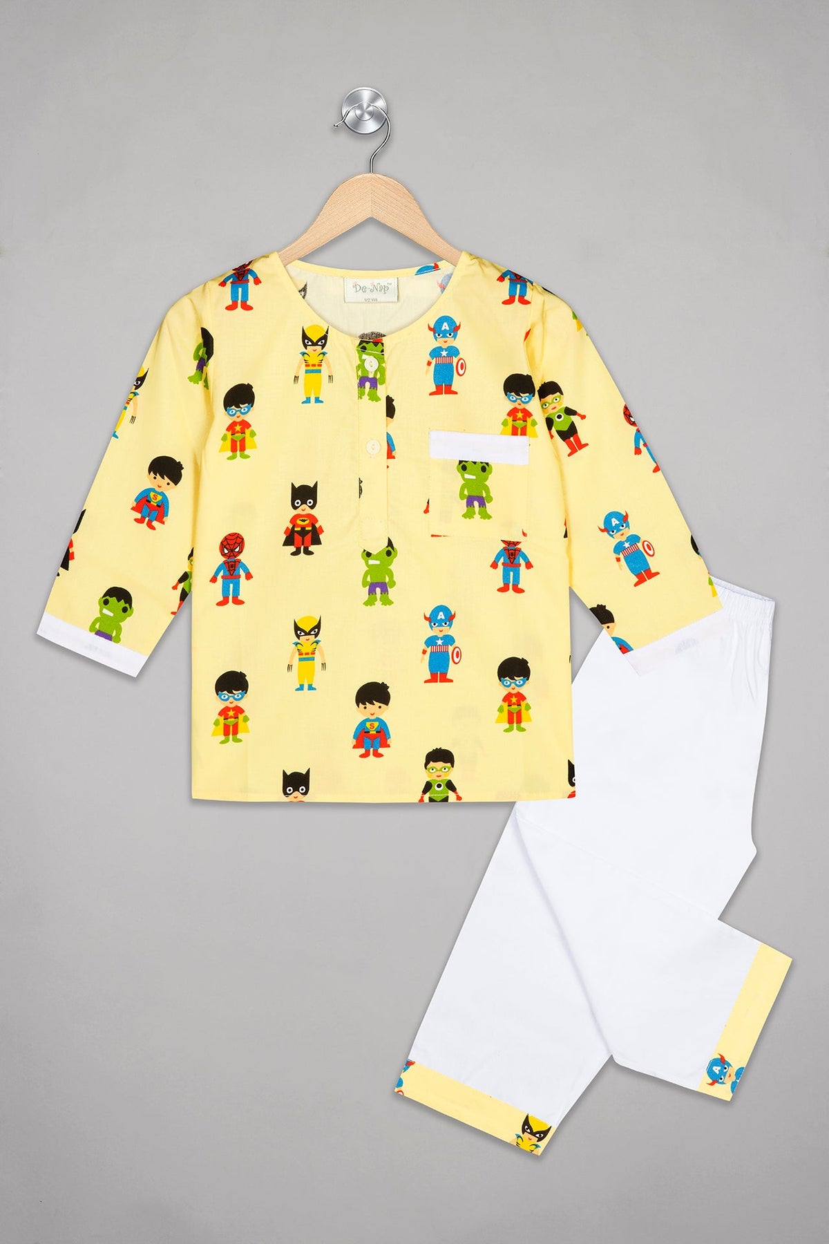 Super Hero's Kurta Pyjama Set - De - Nap.in - Nightwear