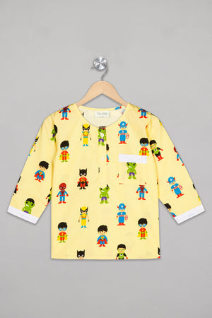 Super Hero's Kurta Pyjama Set - De - Nap.in - Nightwear