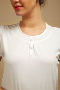 White Elegance Lounge Tee - De - Nap.in - Nightwear