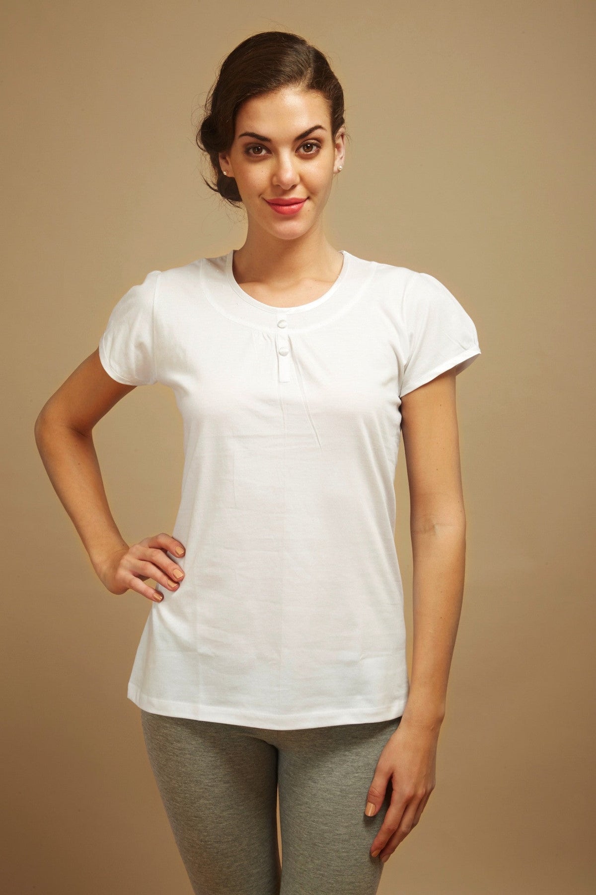 White Elegance Lounge Tee - De - Nap.in - Nightwear
