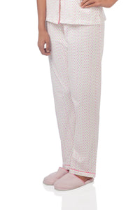 White Polka Dotted Pyjama Set - De - Nap.in - Nightwear