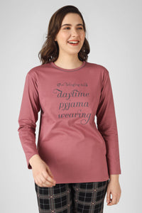 Wild Rose Checkered Full Sleeves Pj St - De - Nap.in - Nightwear