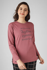 Wild Rose Checkered Full Sleeves Pj St - De - Nap.in - Nightwear