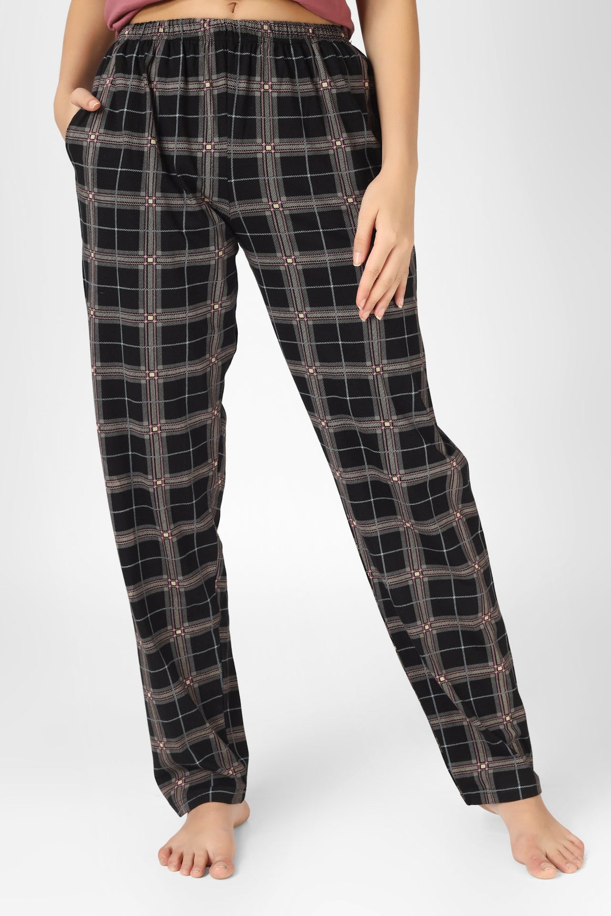 Wild Rose Checkered Pj St - De - Nap.in - Nightwear