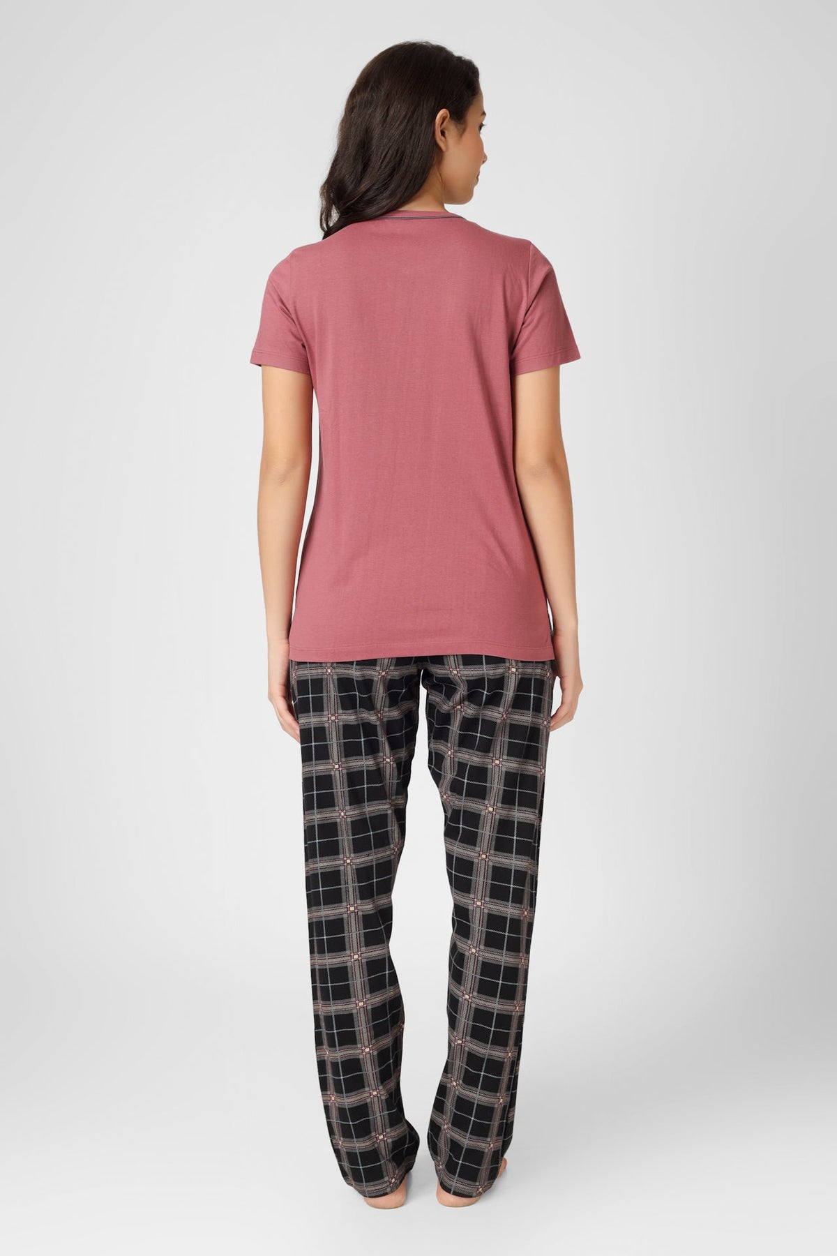 Wild Rose Checkered Pj St - De - Nap.in - Nightwear