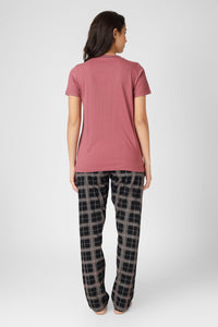 Wild Rose Checkered Pj St - De - Nap.in - Nightwear