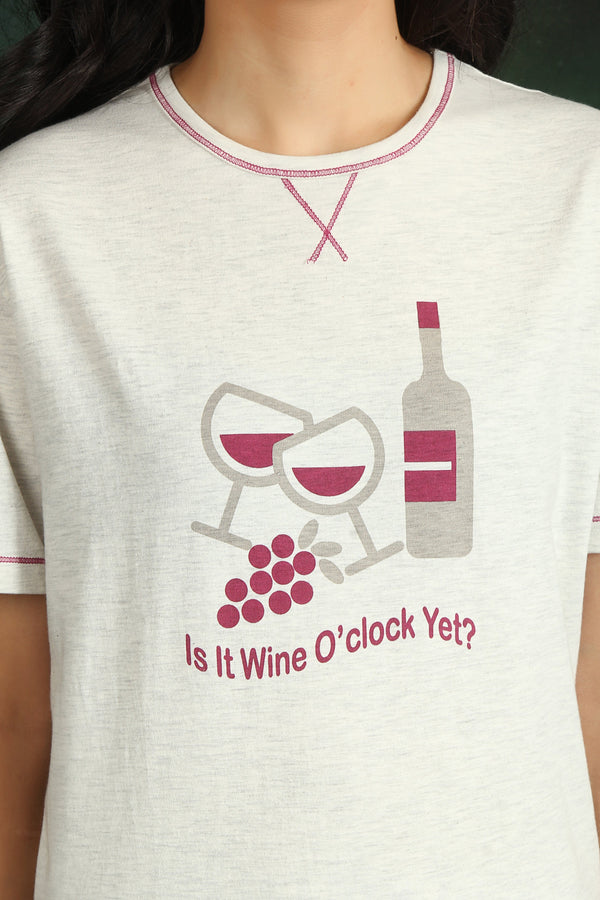 Wine' 0 Clock Short Sl Pj Set - De - Nap.in - Nightwear