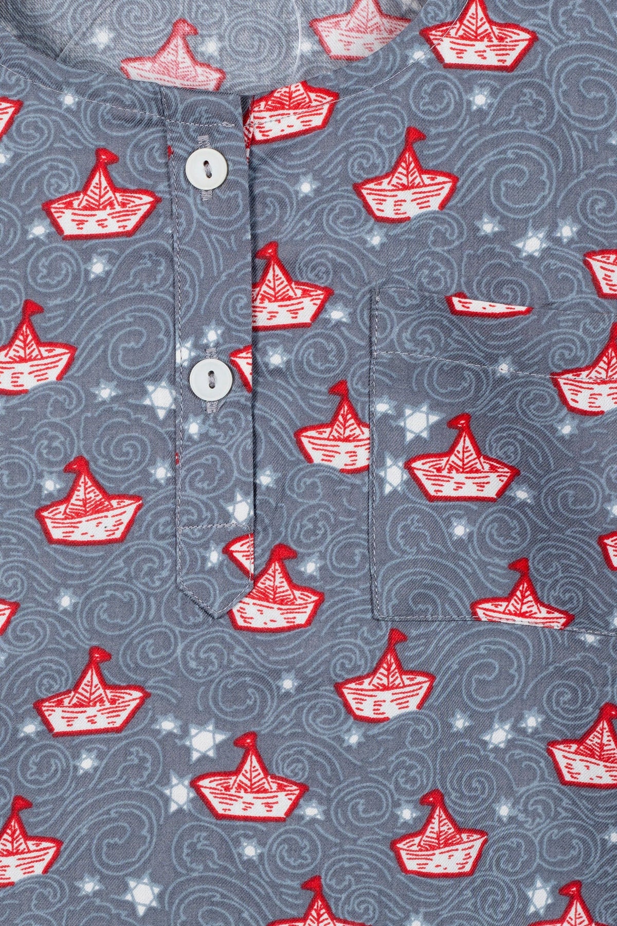 Yacht Sailing Kurta Pyjama Set - De - Nap.in - Nightwear