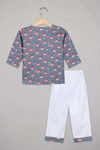 Yacht Sailing Kurta Pyjama Set - De - Nap.in - Nightwear