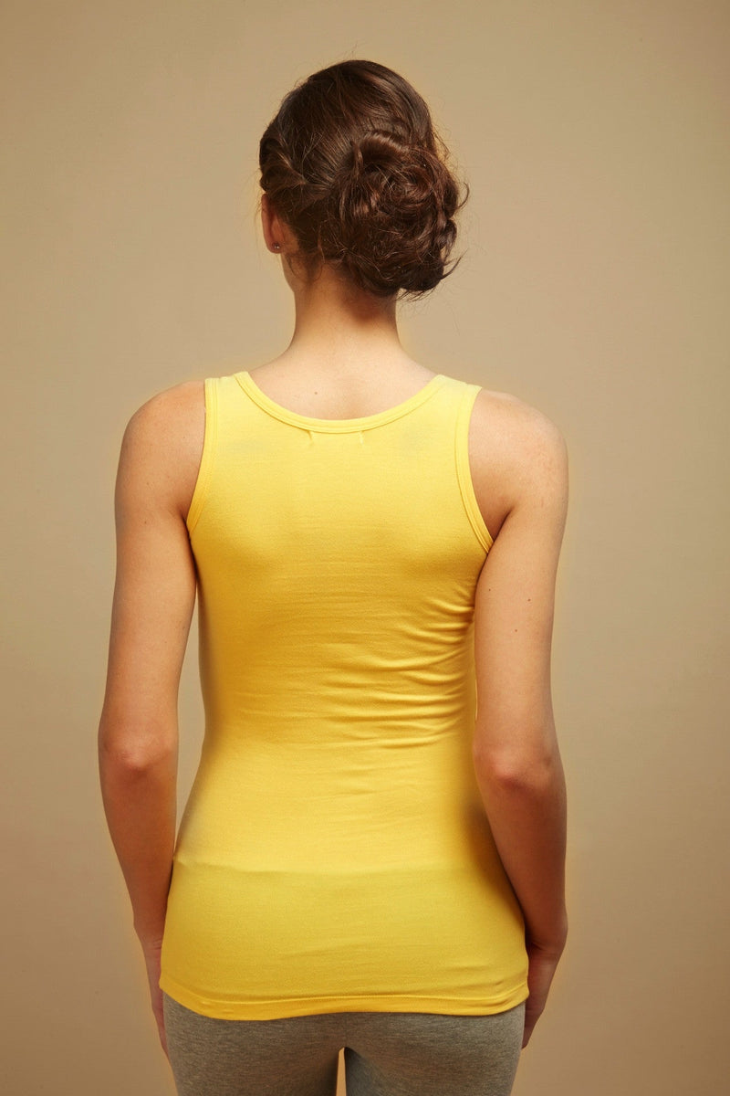 Yellow Sleeveless Racerback Vest - De - Nap.in - Nightwear